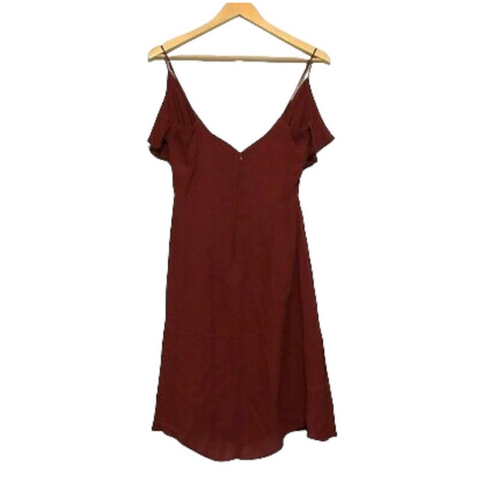 Bailey 44 wrap Peppercorn ruffle strap dress Size large.